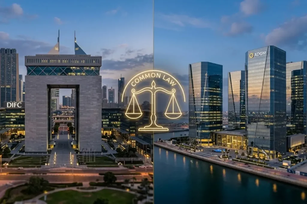 Comparing ADGM vs DIFC for a GCC Holding Company 2026.