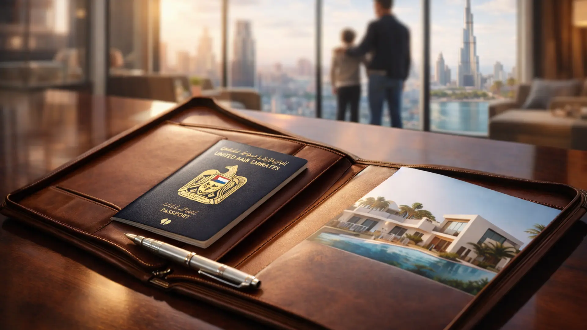 A corporate executive meticulously planning and Relocating to UAE with Family 2026.